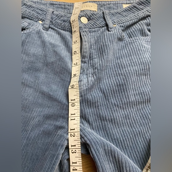 ❤️❤️PacSun Slate Blue Corduroy High-Waisted Straight Leg Short -Length Mom Pants - Picture 8 of 10